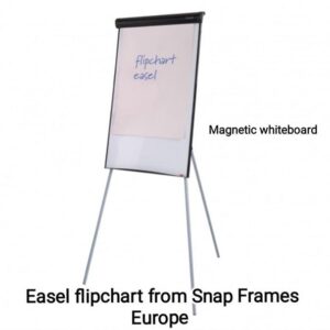 Tripod style Easel Flip Chart with a magnetic whiteboard