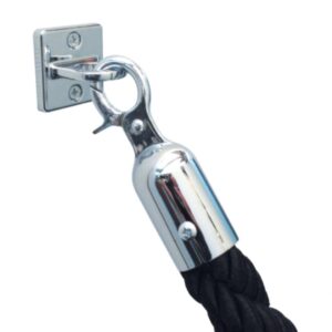 Chrome plated Rope Barrier Eye Plate.