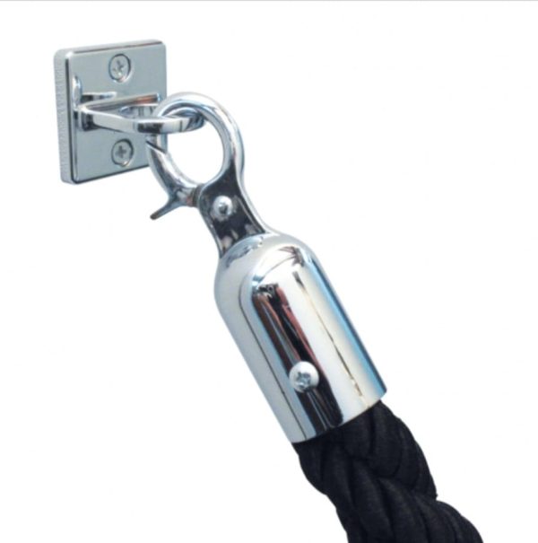 Chrome plated Rope Barrier Eye Plate.