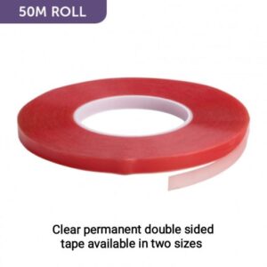 50 Meter Roll Of Clear Permanent Double Sided Tape