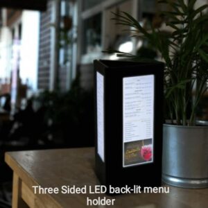 Illuminated Three Sided LED Backlit Menu