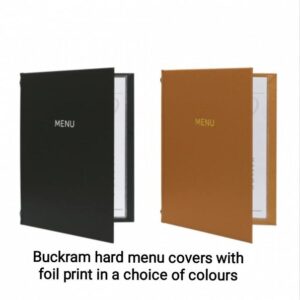 High quality A4 buckram style menu cover