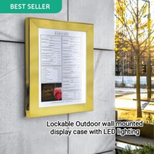Illuminated Outdoor Menu Case With LED Lighting available in A3 & A4 sizes