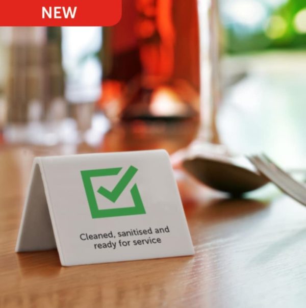 Acrylic table top sign (Pack of 4)