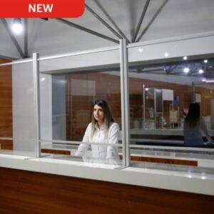 Large Freestanding Perspex Sneeze Screen - guard 800mm wide x 1000mm high