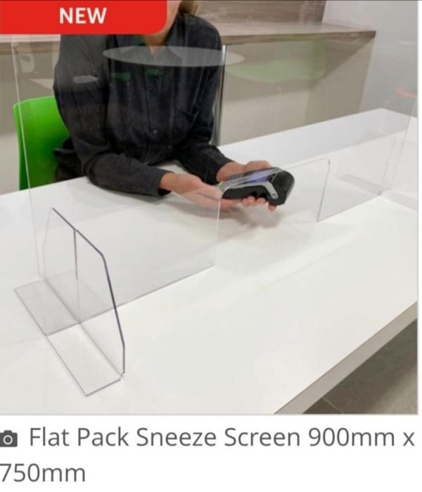 Low-cost FLAT-PACK sneeze screen available in two sizes - Image 2