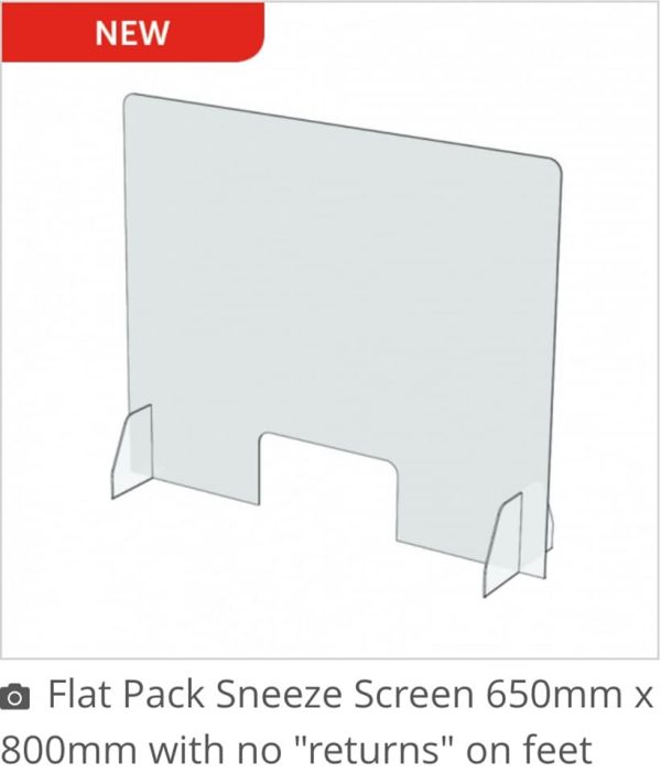 Low-cost FLAT-PACK sneeze screen available in two sizes - Image 4