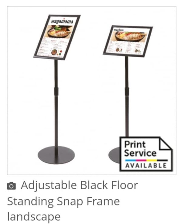 Floor Standing Snap Frame with adjustable pole height, orientation and angle, landscape or portrait - Image 8