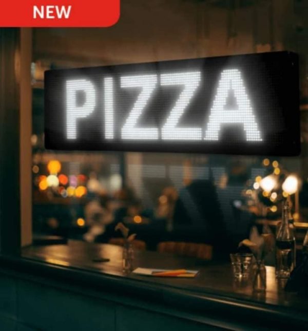 LED Scrolling Sign with white LEDs available in 3 different sizes