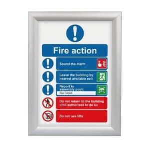 Our HEAVY DUTY FIRE RESISTANT Snap Frames are available in A4, A3, A2, A1 & A0 sizes