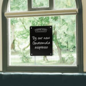 Double Sided Chalkboard Window Display With Suction Cups