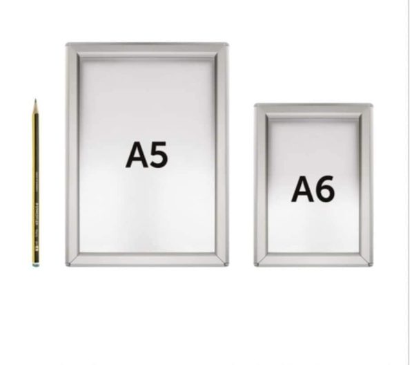 Our Thinnest Silver Snap Frame With A 15mm Frame Width & strut leg for tabletop mounting - Image 4