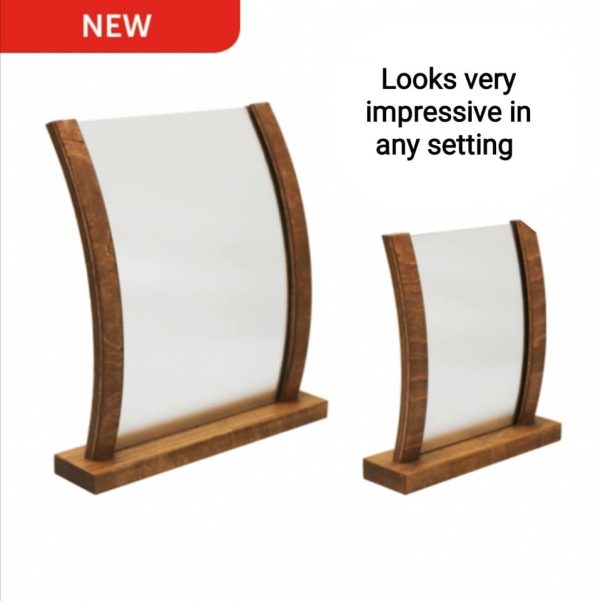 Curved Wooden Menu Sign Holder available in A4 & A5 sizes - Image 7