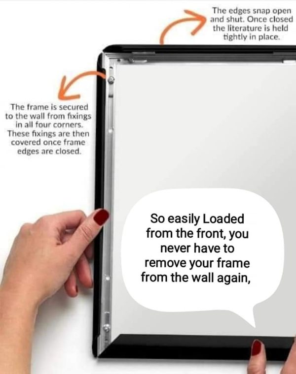 Our Thinnest Silver Snap Frame With A 15mm Frame Width & strut leg for tabletop mounting - Image 8