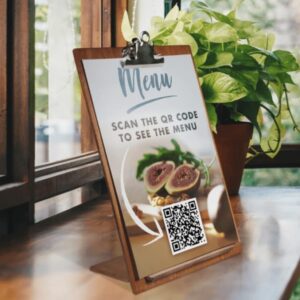Rustic Wooden Menu Holder available in A3, A4 & A5 sizes