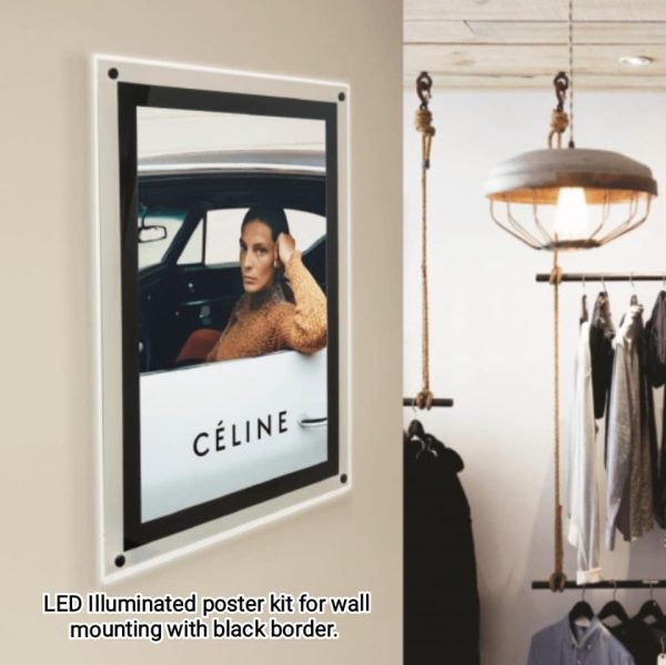 High impact Illuminated LED Poster Kit in 4 sizes A1, A2, A3 & A4 - Image 2