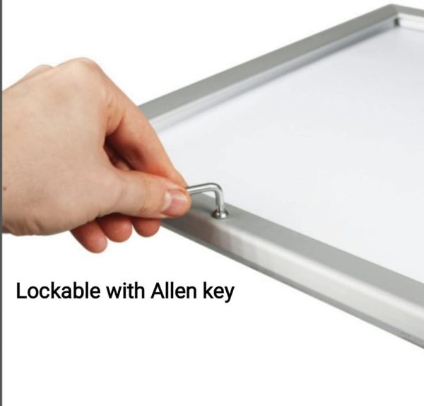 Our Lockable Silver 32mm Snap Frames are available in A3, A2, A1 & A0 sizes - Image 3