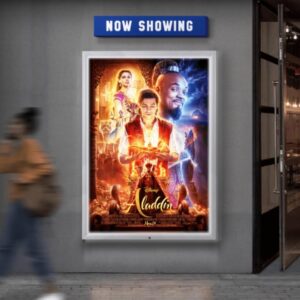 Illuminated LED Poster Frame with a built in lock