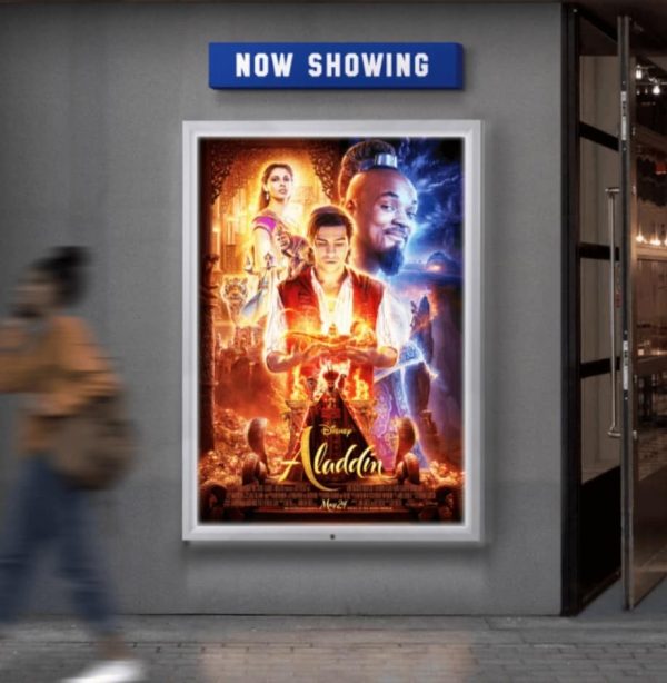 Illuminated LED Poster Frame with a built in lock