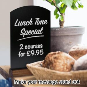 Double sided Tabletop Chalkboards available in A3, A4 & A5 sizes