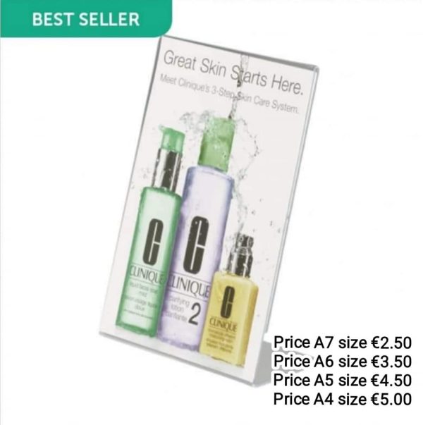 Single Sided Acrylic Tilted Poster available in A3, A4, A5, A6 sizes - Image 4