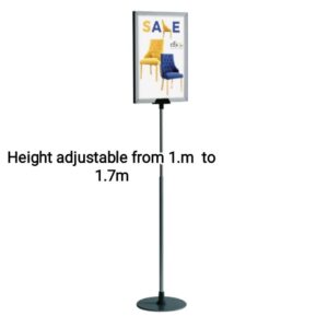 Heavy duty Aluminium Showcard Stand available in A2 & A3 sizes