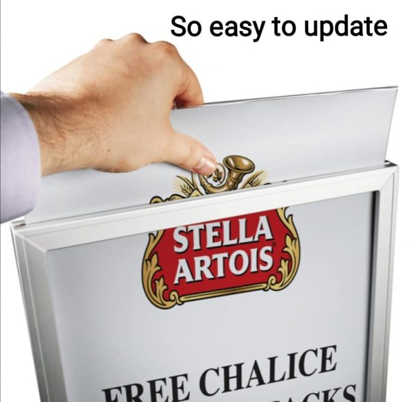 Heavy duty Aluminium Showcard Stand available in A2 & A3 sizes - Image 2
