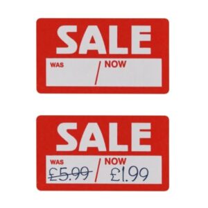 500 Was and Now Price Stickers