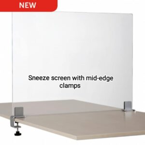 Sneeze Screen desk divider 1000mm or 650mm wide x 750mm high