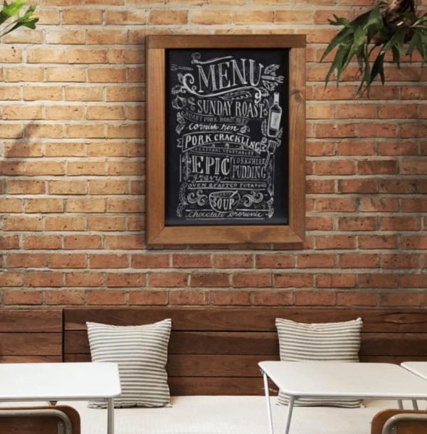 40mm Dark Oak Chalkboard Frame with poster case - Image 2
