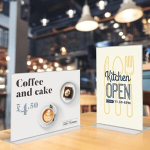 Acrylic poster holder available in 5 different sizes, landscape & portrait