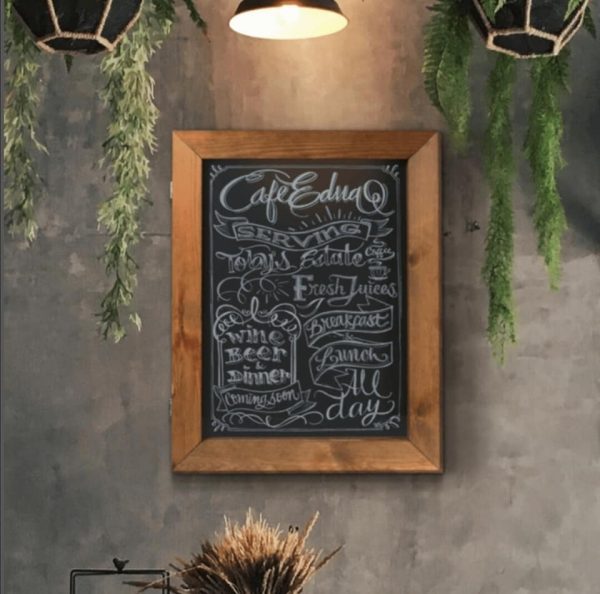 Premium Hinged wood poster case with chalkboard available in A2, A3 & A4 sizes - Image 2