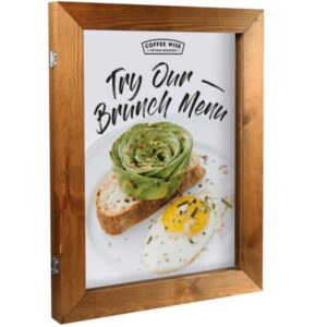 Premium Hinged wood poster case with chalkboard available in A2, A3 & A4 sizes