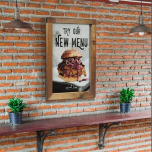 40mm Dark Oak Chalkboard Frame with poster case