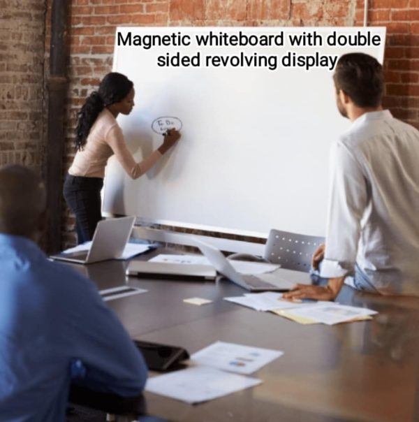 Double Sided Whiteboard 1200mm wide x 900mm high - Image 3