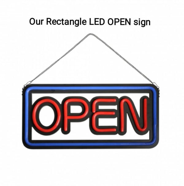 Premium Illuminated LED Open Sign in Oval or Rectangle design - Image 5