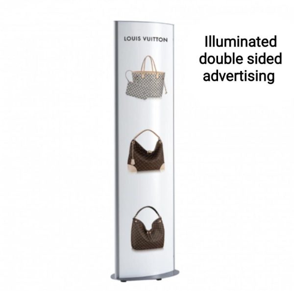 Illuminated Mono Totem 1700mm high, available in two widths 520mm & 620mm - Image 5