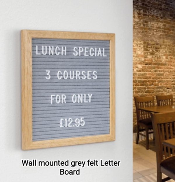 Felt Letter Board available in Black or grey felt - Image 2