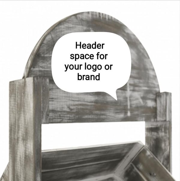 Solid wood free standing Crate Display Stand - Image 2