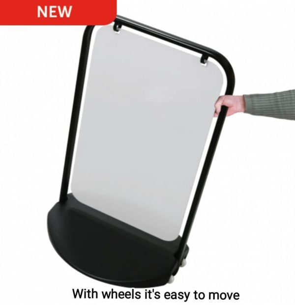 Black Waterbase Swing Board Sign 688mm wide x 1119mm high - Image 3