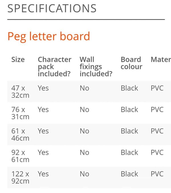Peg Board & letters, available in 5 different sizes - Image 3