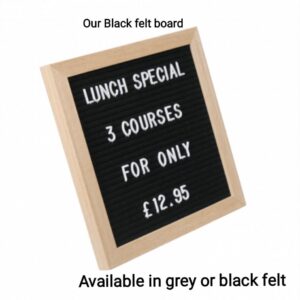 Felt Letter Board available in Black or grey felt
