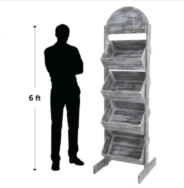 Solid wood free standing Crate Display Stand - Image 3