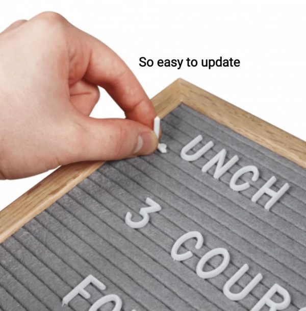 Felt Letter Board available in Black or grey felt - Image 6