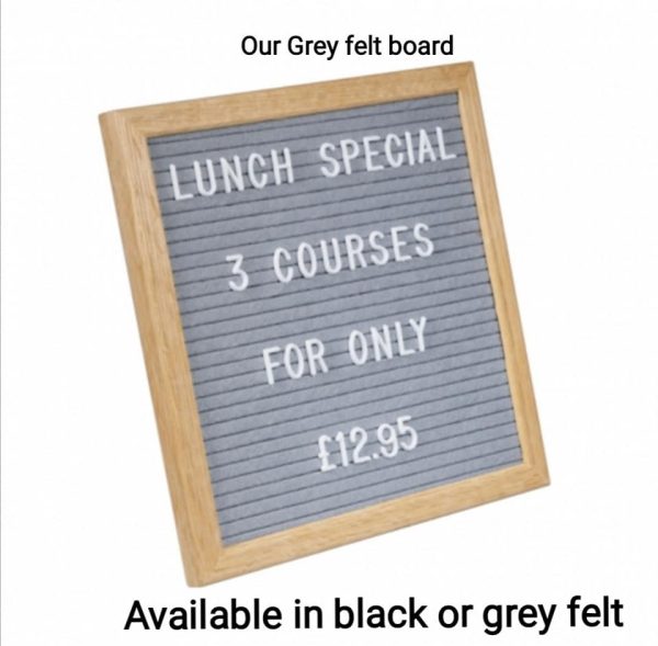 Felt Letter Board available in Black or grey felt - Image 7