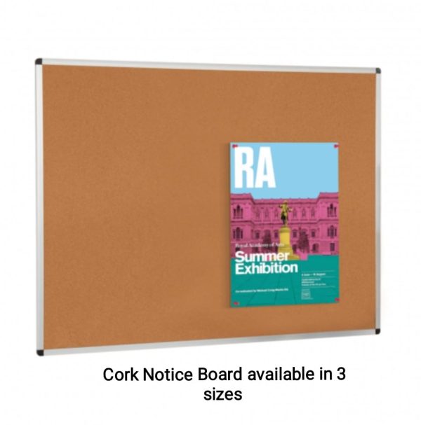 Aluminium frame Cork Notice Board available in 3 different sizes