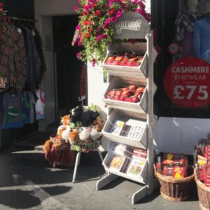 Solid wood free standing Crate Display Stand
