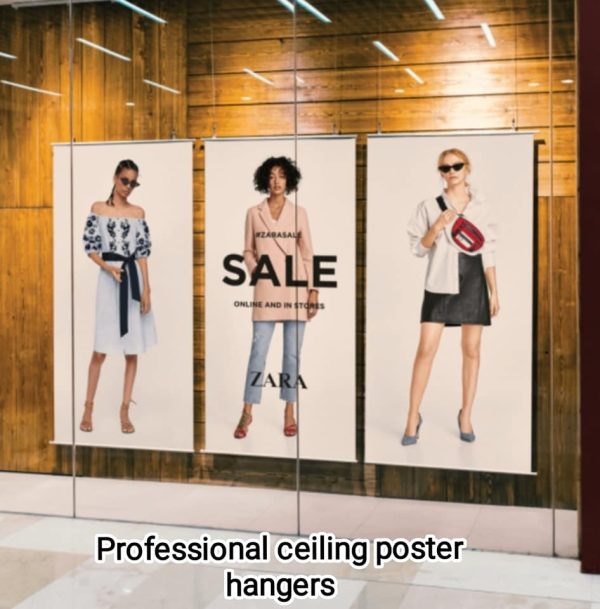 Ceiling hanging Aluminium Poster Gripper