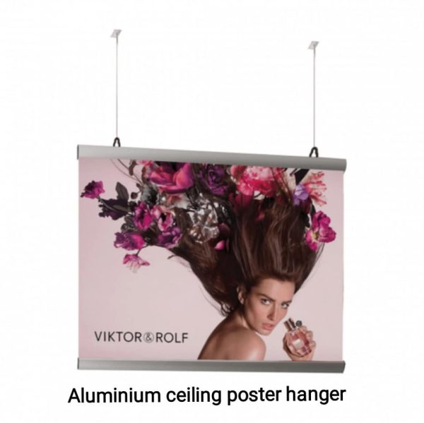 Ceiling hanging Aluminium or Black Poster Hangers in 4 different sizes - Image 7
