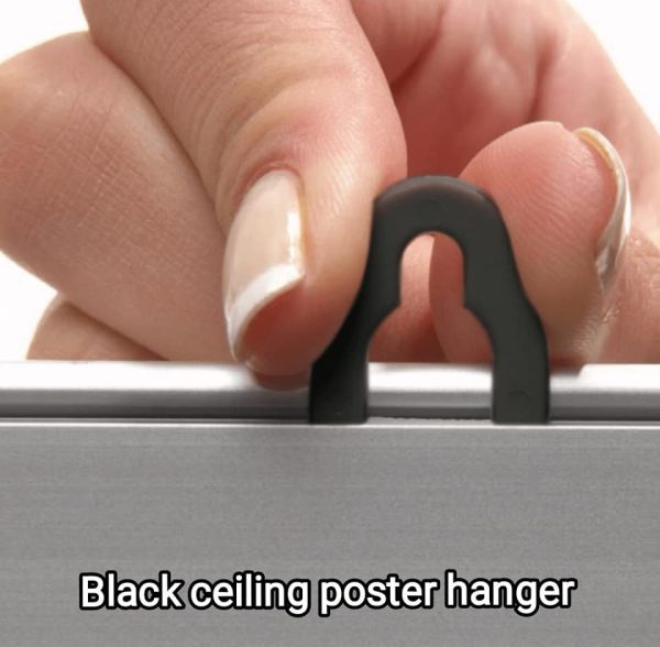 Ceiling hanging Aluminium or Black Poster Hangers in 4 different sizes - Image 2